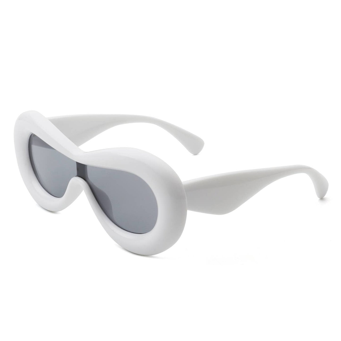 Oversize Oval Chunky Modern Circle Fashion Round Sunglasses