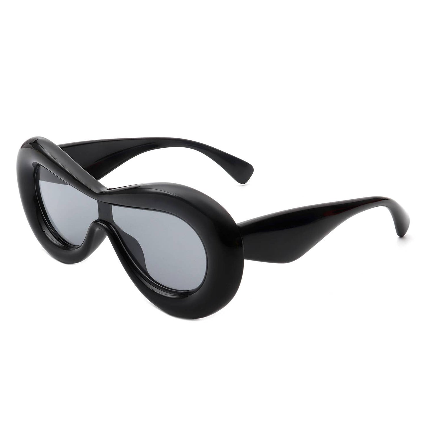 Oversize Oval Chunky Modern Circle Fashion Round Sunglasses