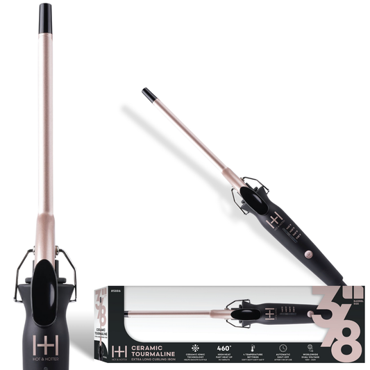 Hot & Hotter Extra Long Ceramic Tourmaline Curling Iron 3/8