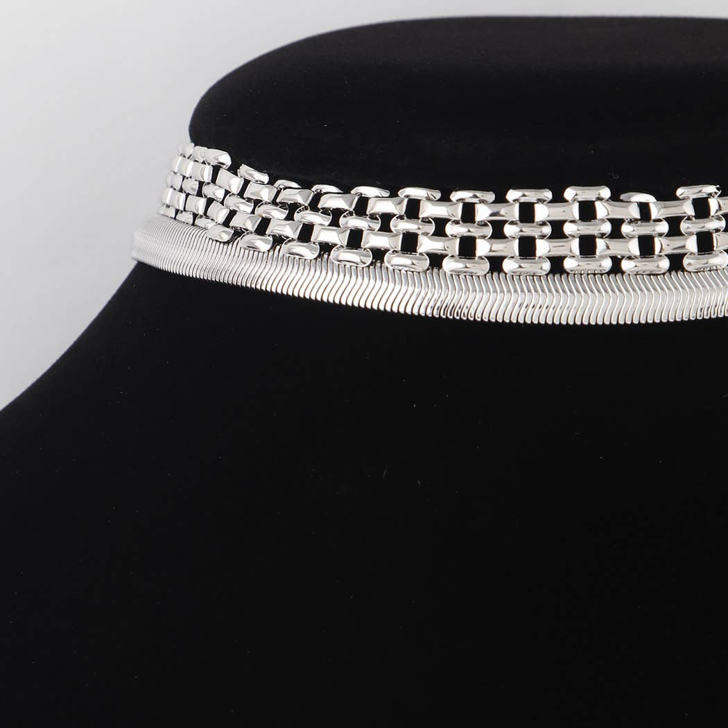 Box Chain Choker Necklace