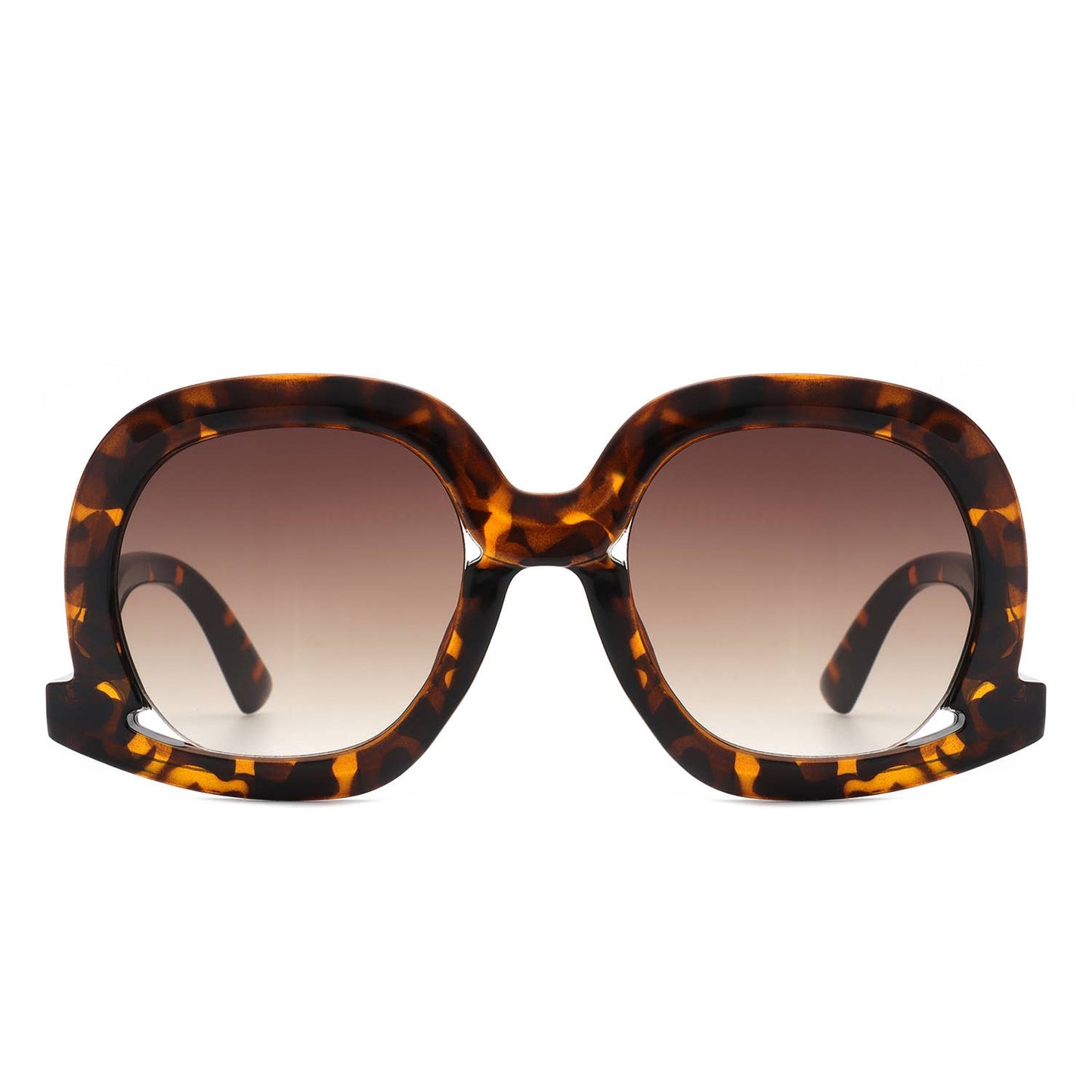 Women Round Oversize Geometric Irregular Fashion Sunglasses