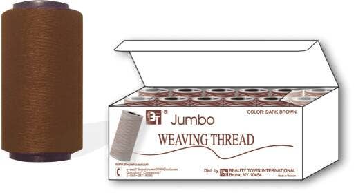 JUMBO WEAVING THREAD - DARK BROWN - 12 PCS