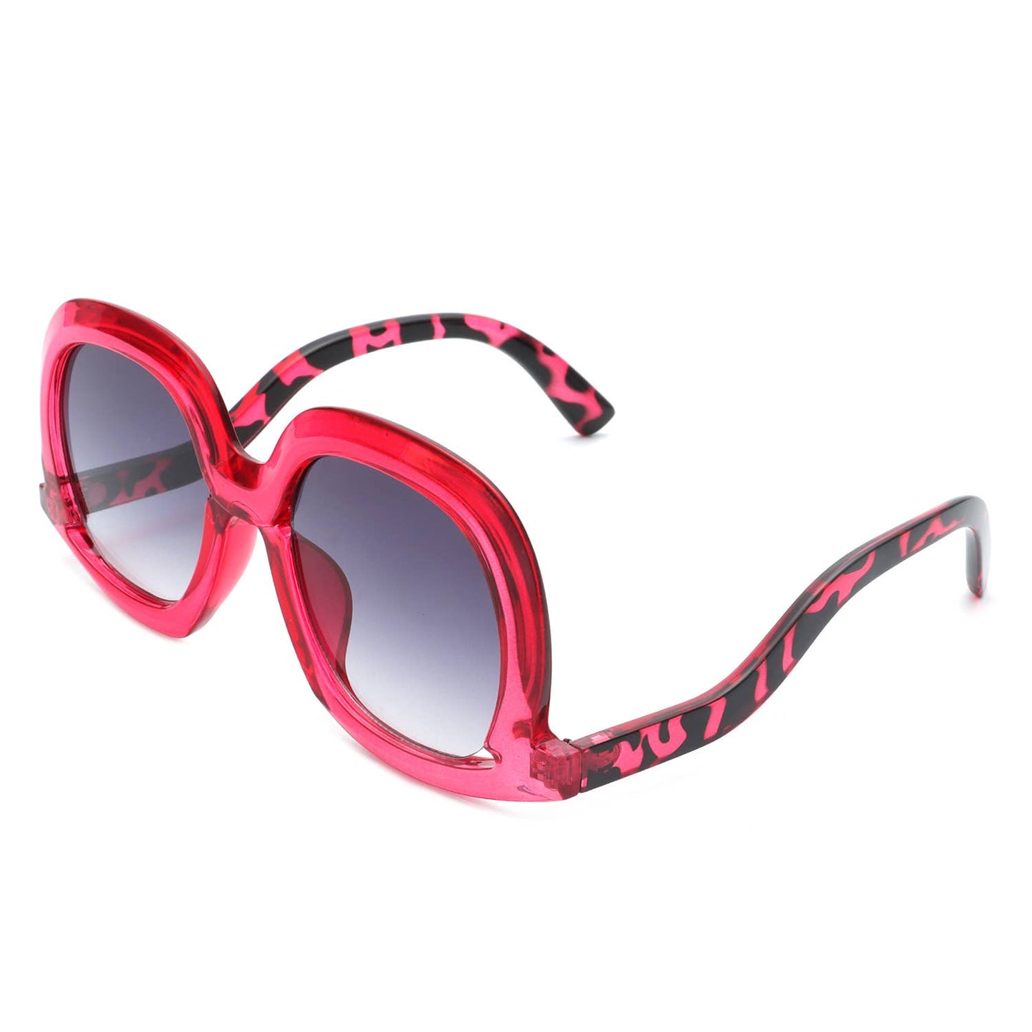 Women Round Oversize Geometric Irregular Fashion Sunglasses