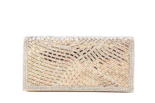 Ladies Crystal Rhinestone Glitter Clutch Evening Bag