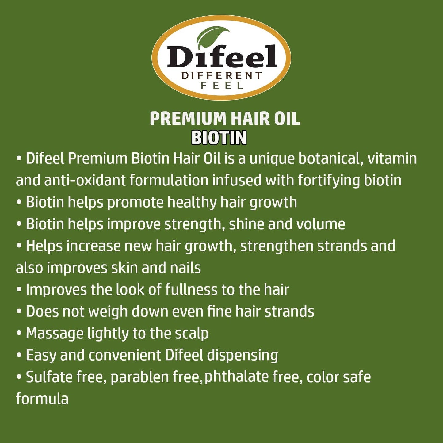 Premium Biotin Hair Oil 7.1 oz.