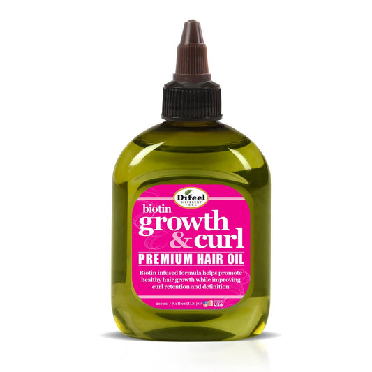 Difeel Growth & Curl Biotin Premium Hair Oil 7.1 oz.