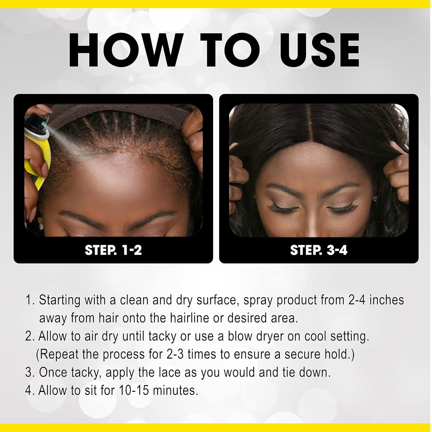 EBIN NEW YORK Wonder Lace Bond Wig Adhesive Spray Extra Mega Hold 6.34 fl oz