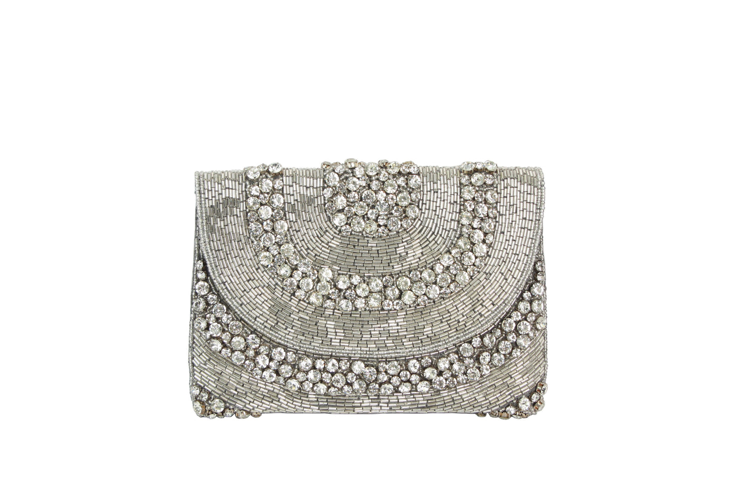 Ladies Rhinestone Fashion Embellished Clutch Evening Handbag