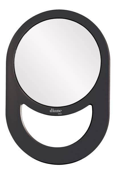 HANDHELD 1-SIDED MIRROR 11 X 7.5 INCHES - BLACK