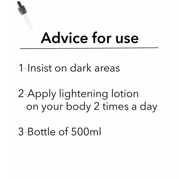 HT26 Preparation Maximal concentration bleaching body lotion / Lait éclaircissant concentration maximale