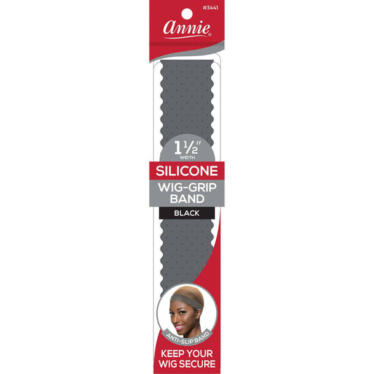 Annie Silicone Wig Grip Head Band Translucent Black