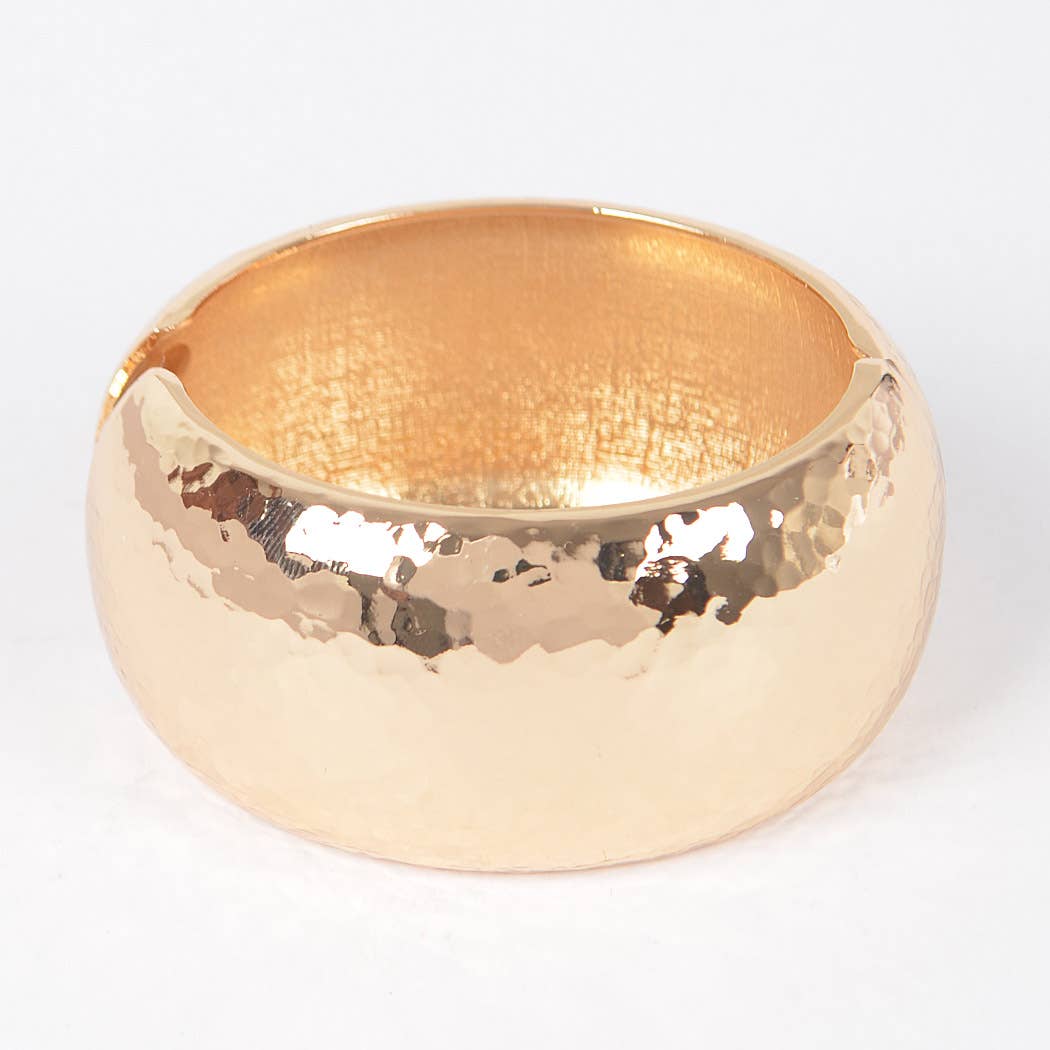 Hammered Metal Bangle Bracelet