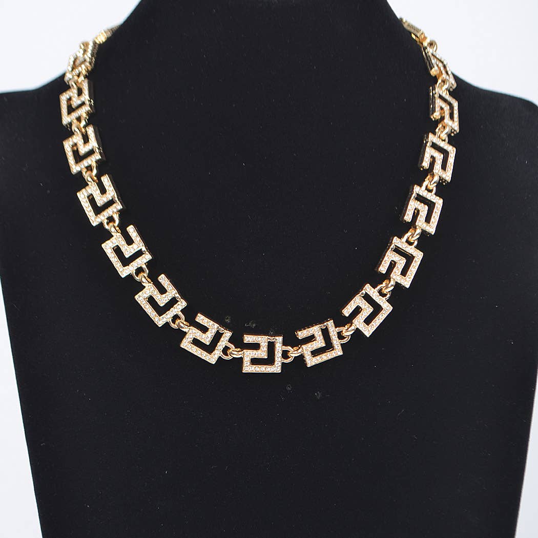 Rhinestone Chain Necklace