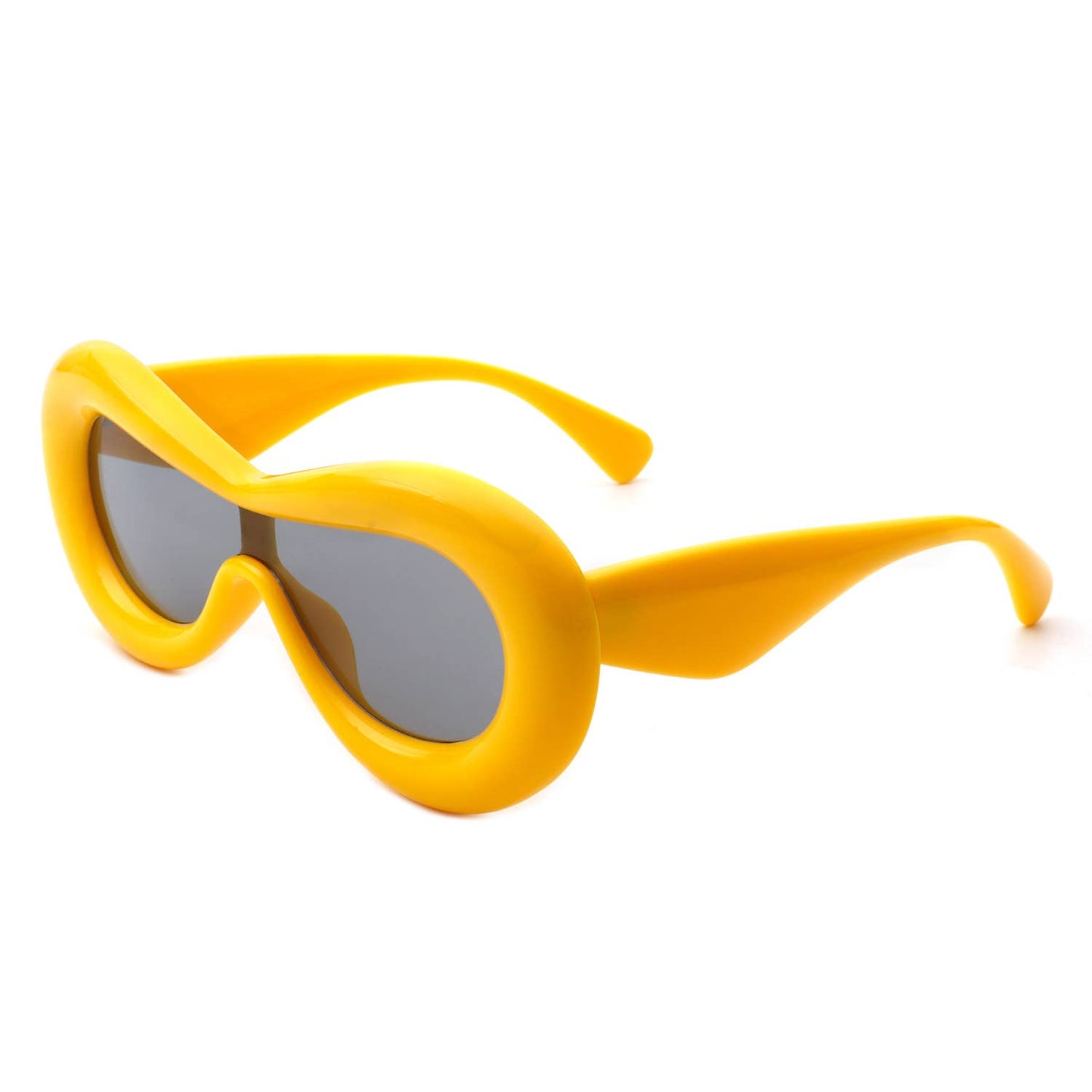 Oversize Oval Chunky Modern Circle Fashion Round Sunglasses