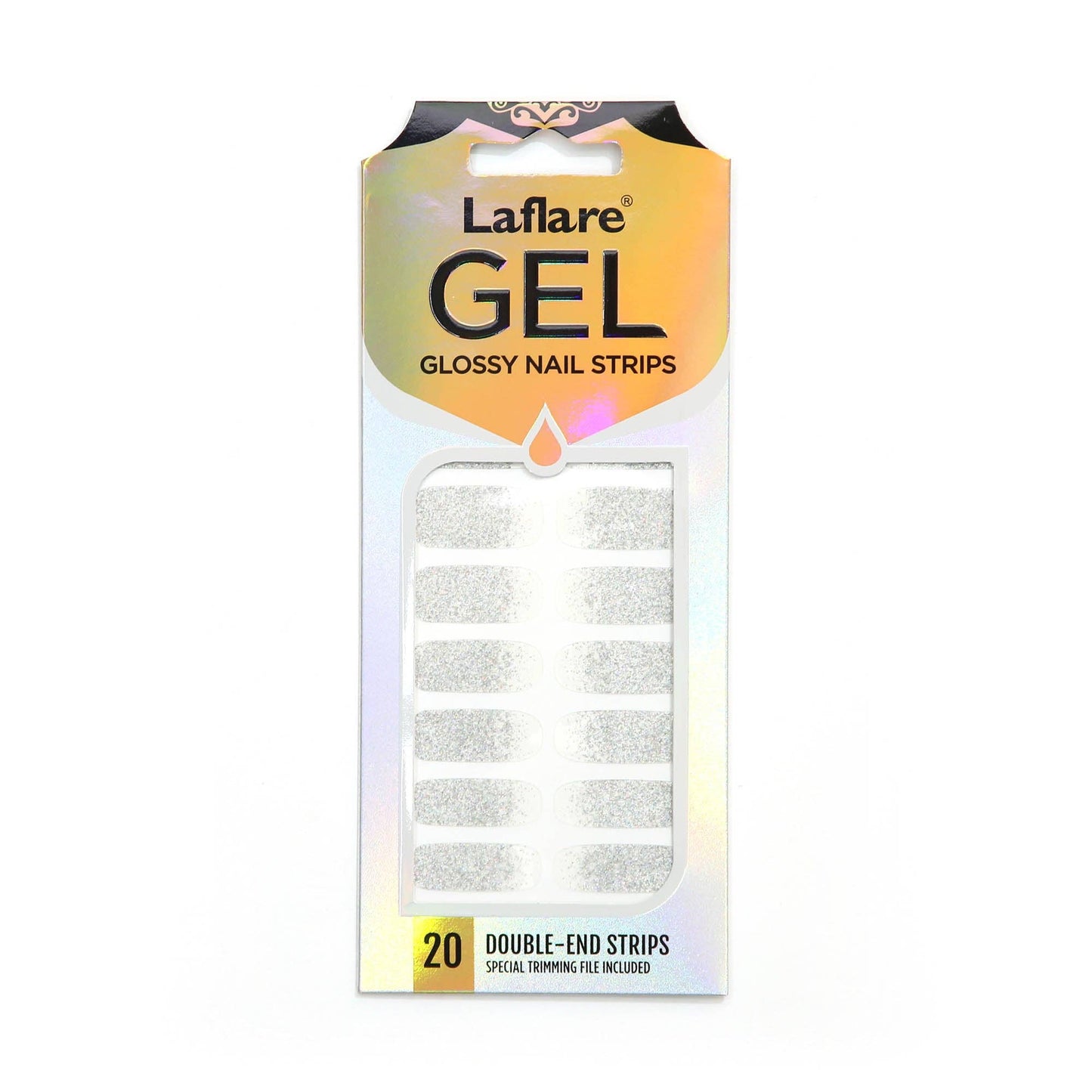 GEL NAIL STRIPS - 45793 Hologram Silver Gradation