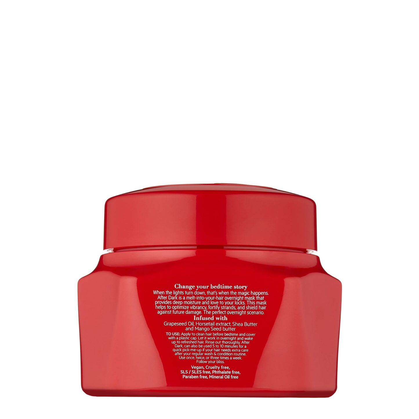 a red jar of cream on a black background